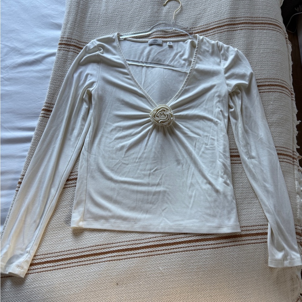 Wilfred Cream Long Sleeve Blouse